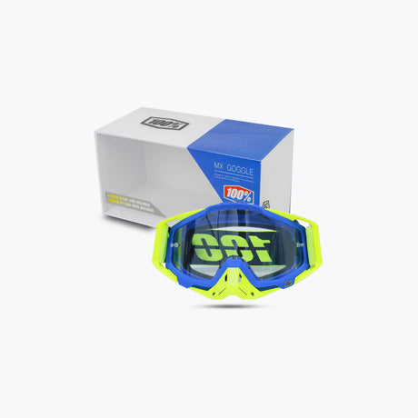 100% GOGGLES GREEN NOSE CLEAR TINT WITH BOX