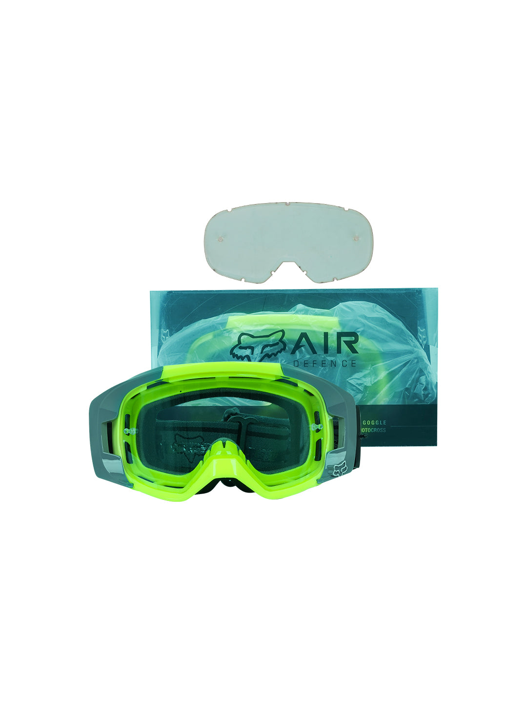 FOX Replica Goggles With Box GRN GREY.F CLEAR Tint