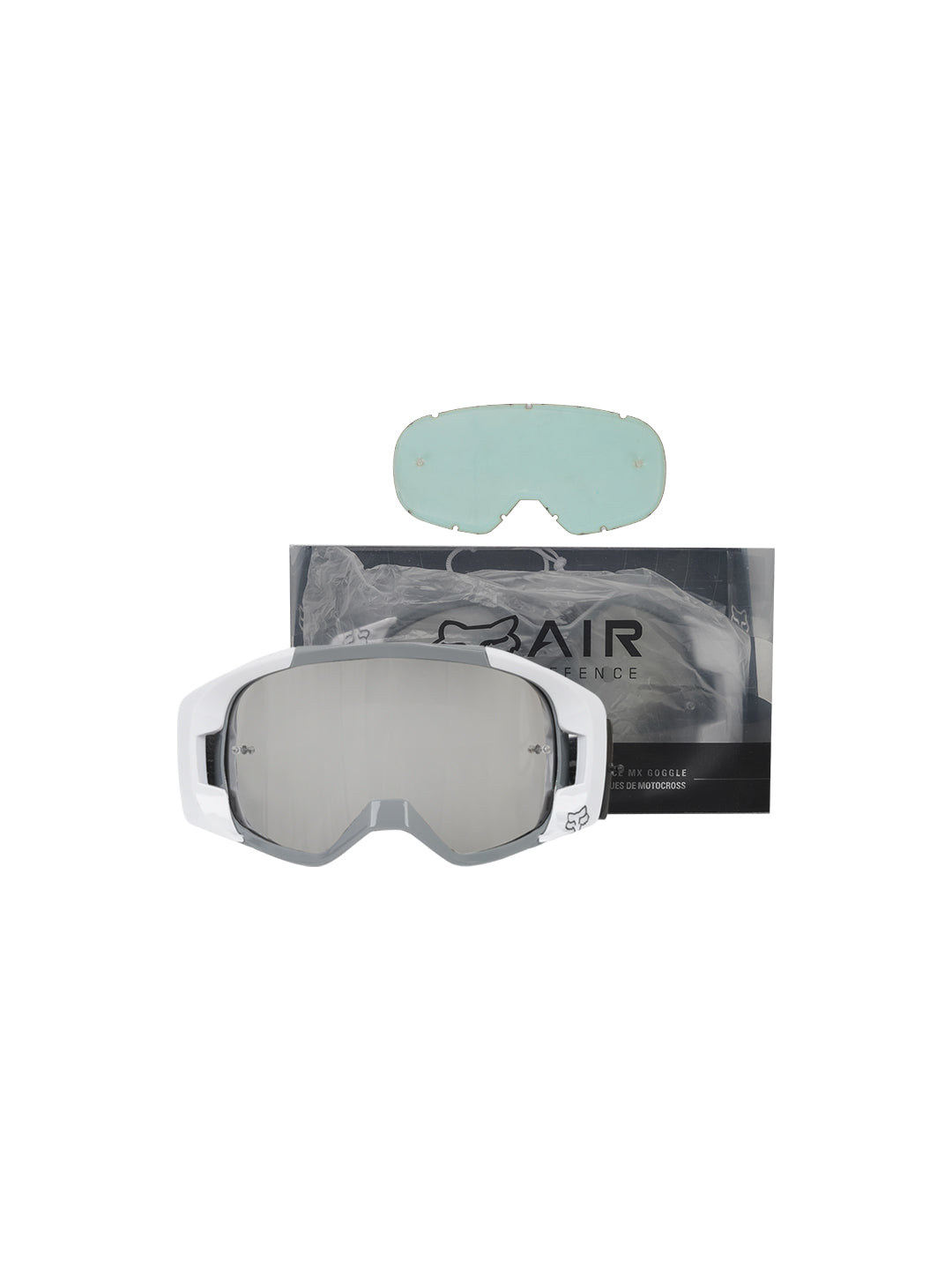 FOX Replica Goggles With Box GREY WHT.F SILVER Tint