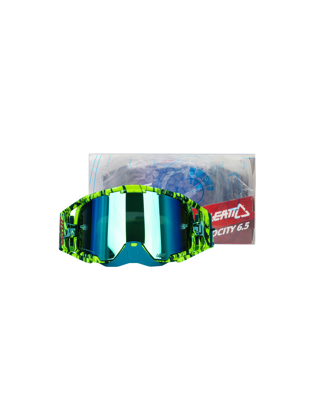 LEATT Replica Goggles With Box BLK GRN MIXED.F BLU.N BLUE GRN Tint