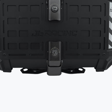 JB RACING TOP CASE 45L BLACK FENCE V1.0 PREMIUM BLACK WITH BACKREST PAD | GS