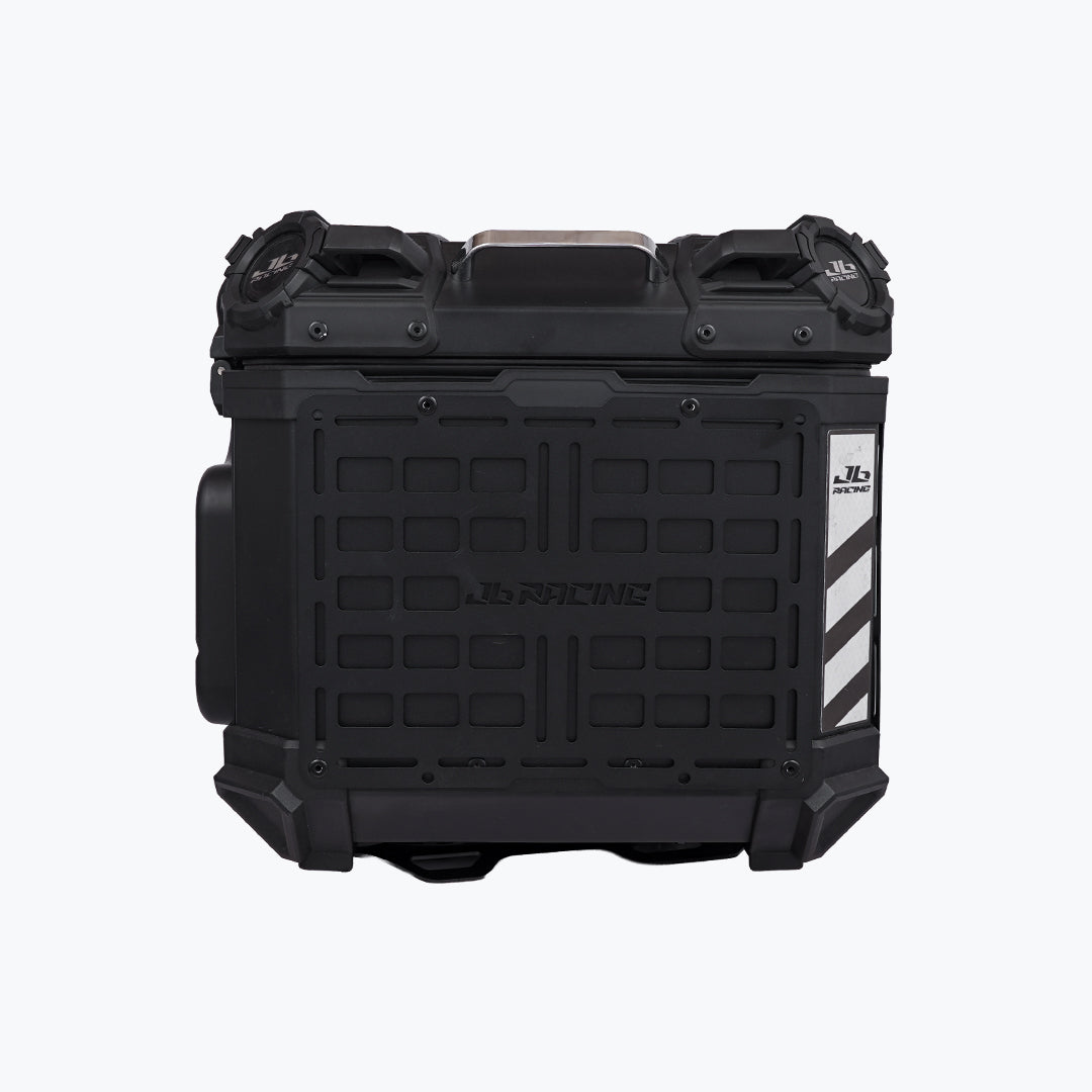 JB RACING TOP CASE 45L BLACK FENCE V1.0 PREMIUM BLACK WITH BACKREST PAD | GS
