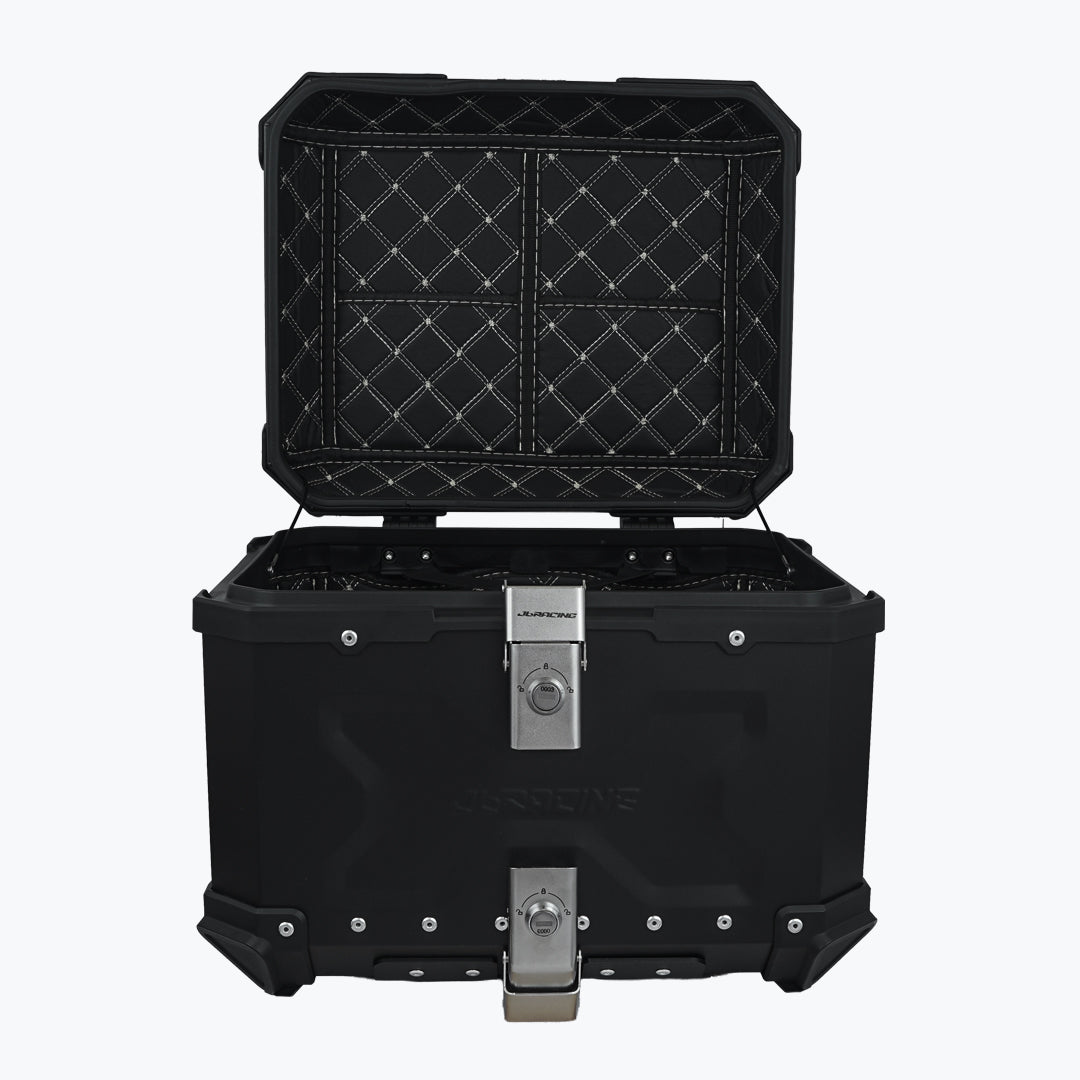 JB RACING TOP CASE 45L BLACK PREMIUM WITH BACK REST PAD  | GS01