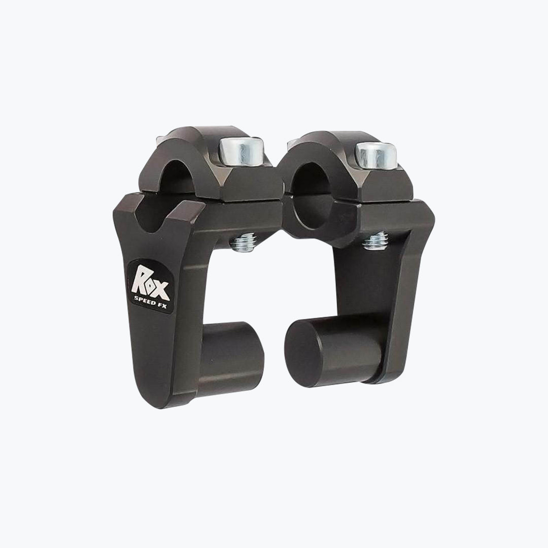 ROX PIVOTING HANDLEBAR RISER 51MM RISE, 22MM ANODIZED BLACK