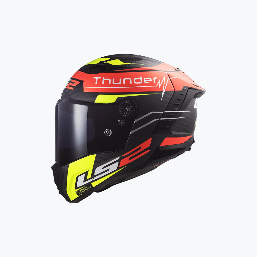 LS2 FF805 Thunder Attack Matt Red H-V Yellow