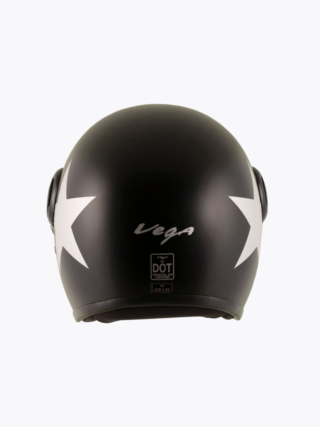 Vega Jetstar With Visor Dull Black Silver