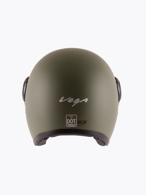 Vega Jet With Visor Dull Army Green