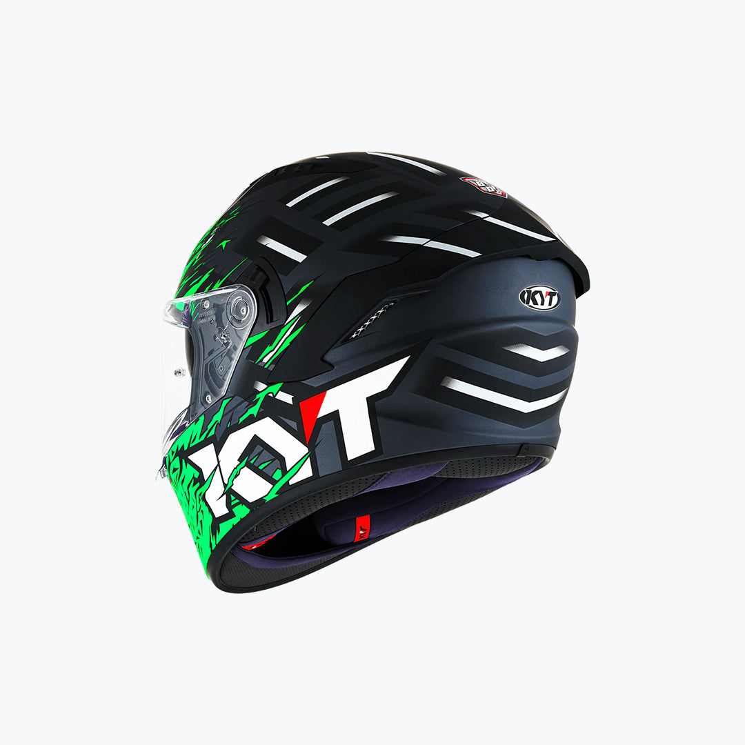 KYT NFR Flaming Matt Grey Green