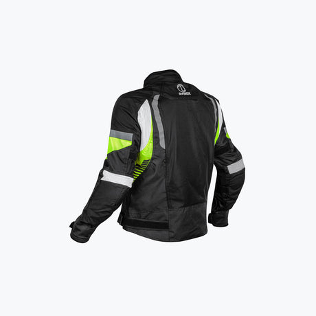 RYNOX Tornado Pro 4 Jacket CE A Black HI VIZ Green