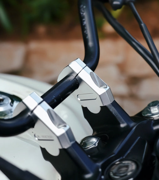 Jb Racing Universal Handle riser Black Silver Motorcycle | Bandidos ...