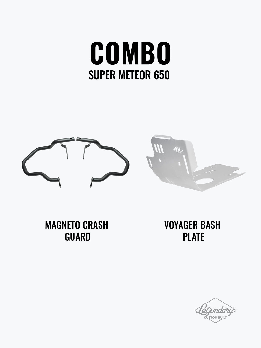LCB Super Meteor 650 Combo Magneto Crash Guard & Voyager Bash Plate