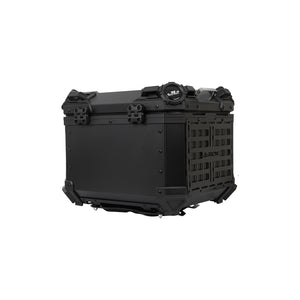 JB RACING Top Case 45L BLACK FENCE V1.0 PREMIUM BLACK WITH BACKREST PAD