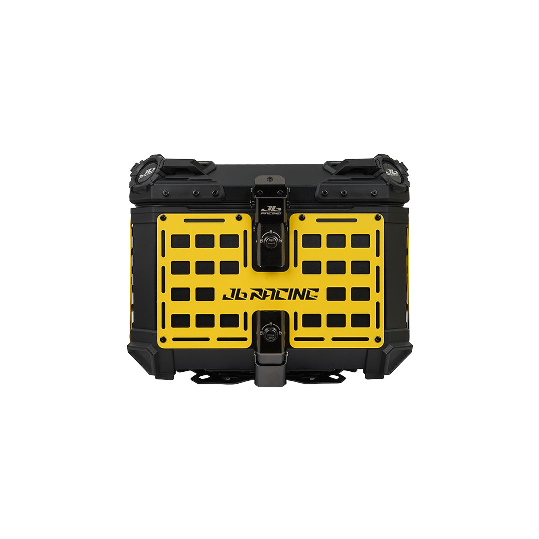 JB RACING Top Case 45L FENCE V1.0 PREMIUM BLACK WITH BACKREST PAD