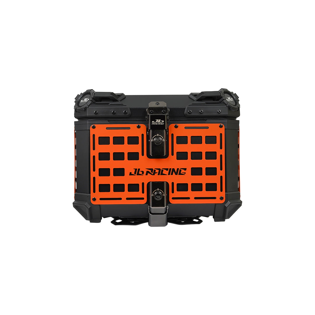 JB RACING Top Case 45L FENCE V1.0 PREMIUM BLACK WITH BACKREST PAD