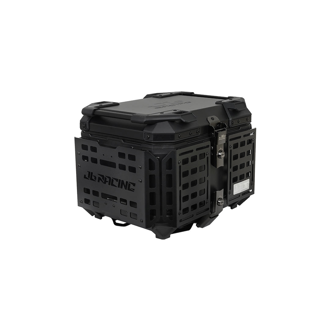 JB RACING Top Case 45L FENCE V2.0 PREMIUM BLACK WITH BACKREST PAD