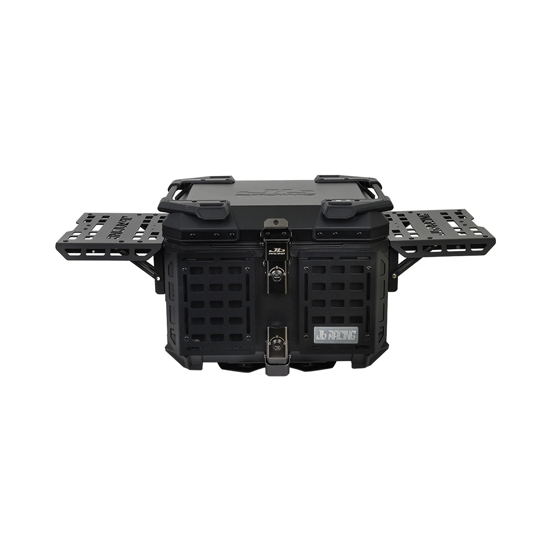JB RACING Top Case 45L FENCE V2.0 PREMIUM BLACK WITH BACKREST PAD