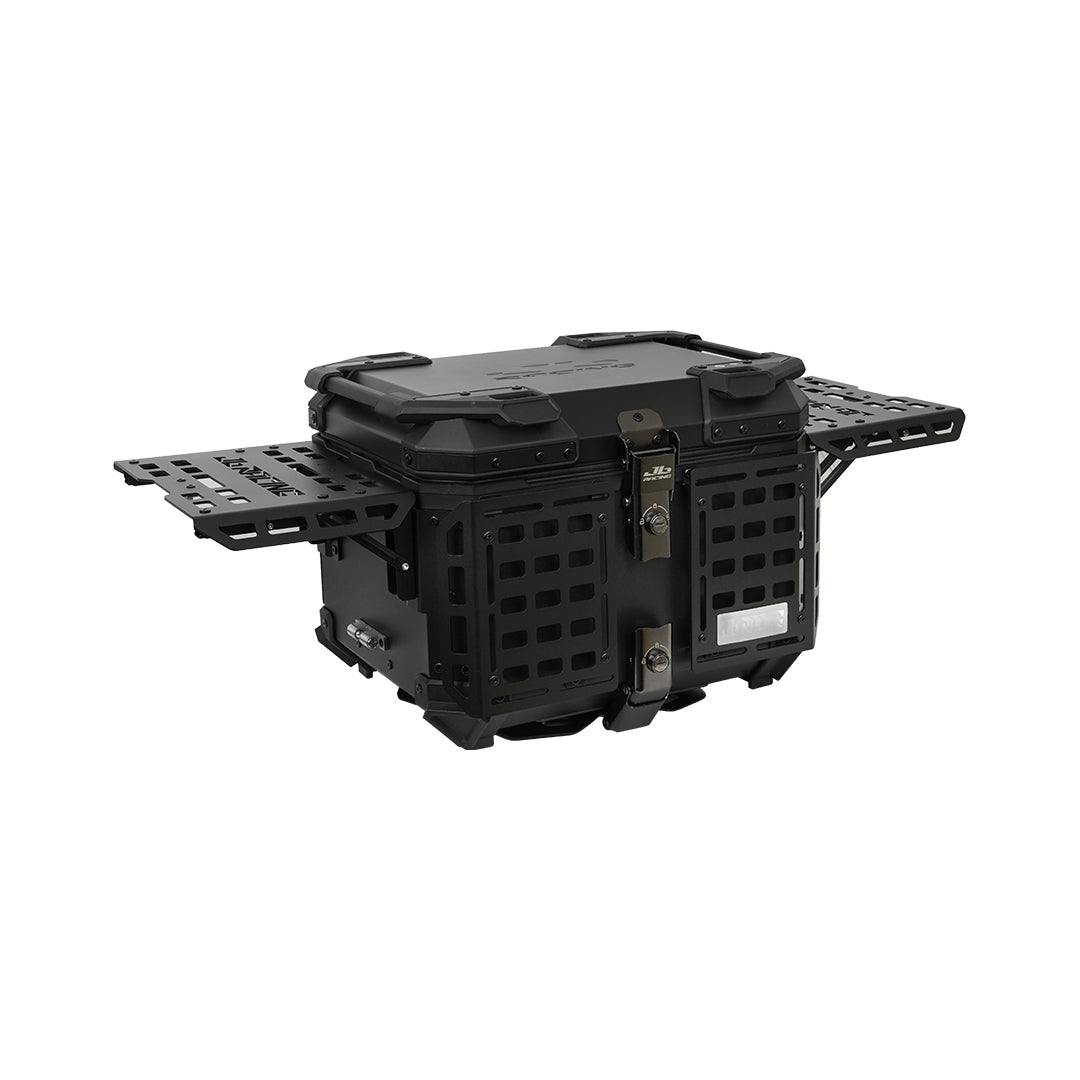 JB RACING Top Case 45L FENCE V2.0 PREMIUM BLACK WITH BACKREST PAD