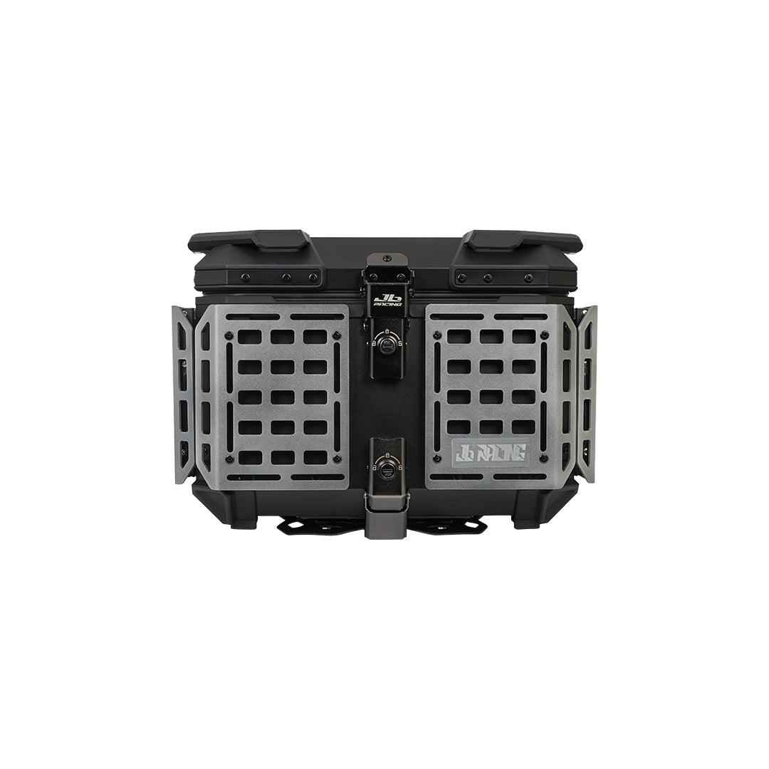 JB RACING Top Case 45L FENCE V2.0 PREMIUM BLACK WITH BACKREST PAD