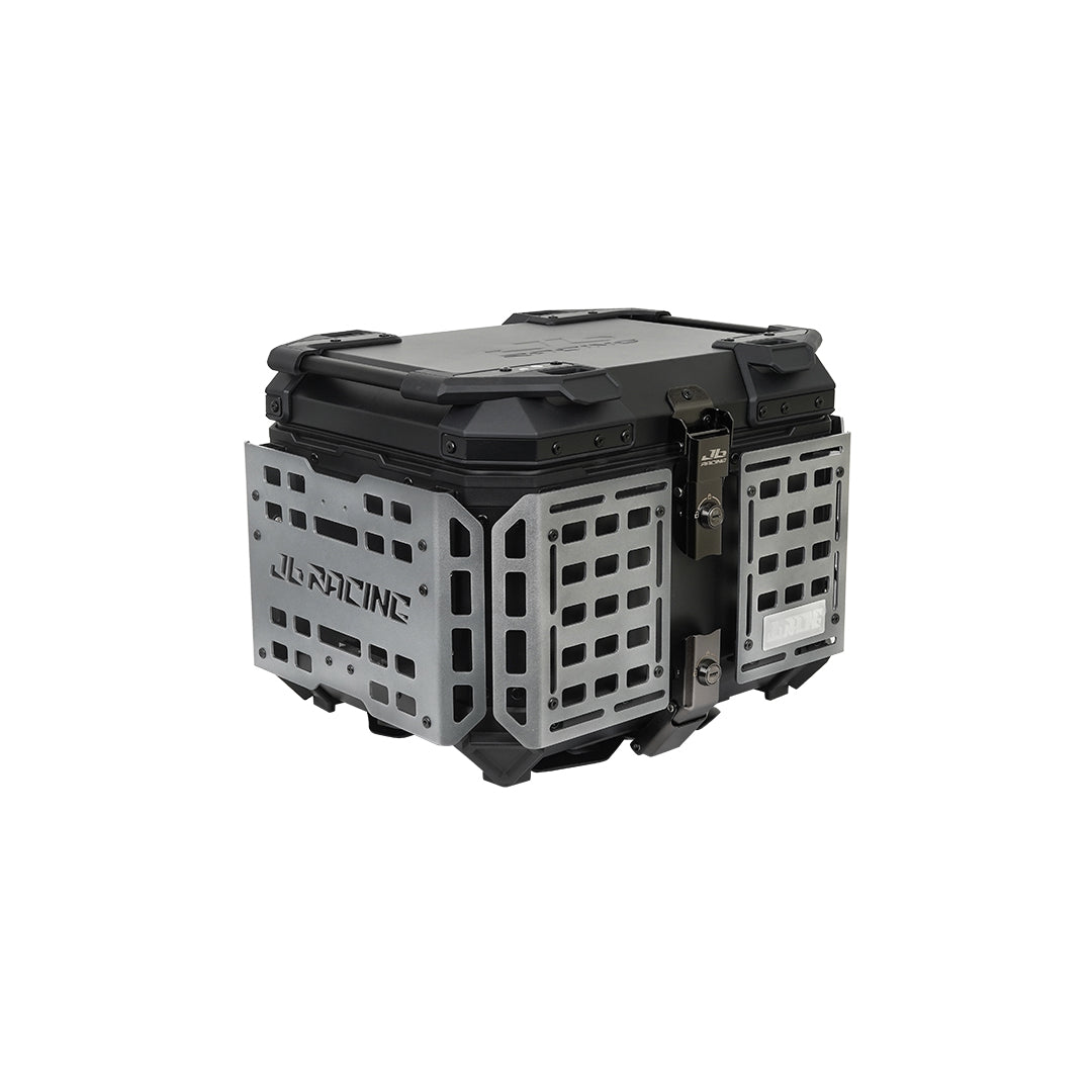 JB RACING Top Case 45L FENCE V2.0 PREMIUM BLACK WITH BACKREST PAD