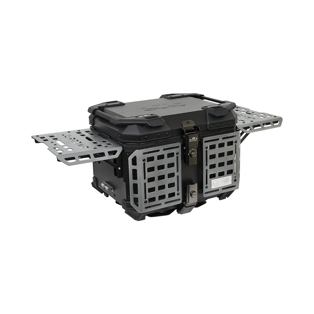 JB RACING Top Case 45L FENCE V2.0 PREMIUM BLACK WITH BACKREST PAD