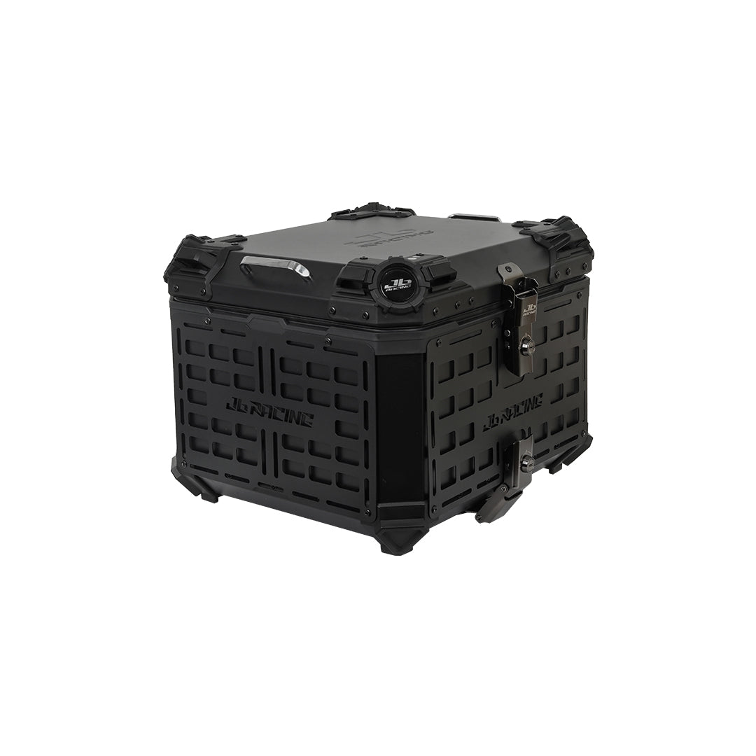 JB RACING Top Case 55L FENCE V1.0 PREMIUM BLACK WITH BACKREST PAD