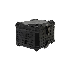 JB RACING Top Case 55L FENCE V1.0 PREMIUM BLACK WITH BACKREST PAD