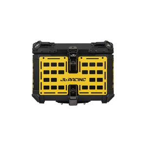 JB RACING Top Case 55L FENCE V1.0 PREMIUM BLACK WITH BACKREST PAD