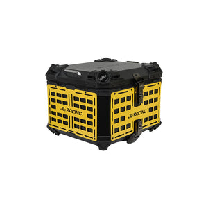 JB RACING Top Case 55L FENCE V1.0 PREMIUM BLACK WITH BACKREST PAD
