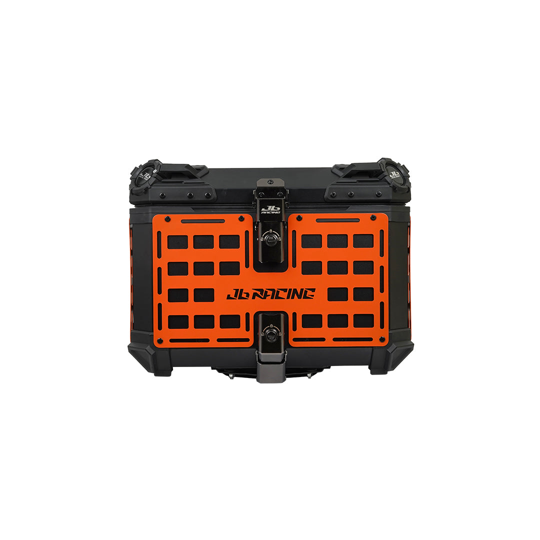 JB RACING Top Case 55L FENCE V1.0 PREMIUM BLACK WITH BACKREST PAD