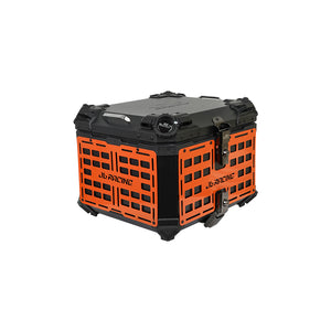 JB RACING Top Case 55L FENCE V1.0 PREMIUM BLACK WITH BACKREST PAD