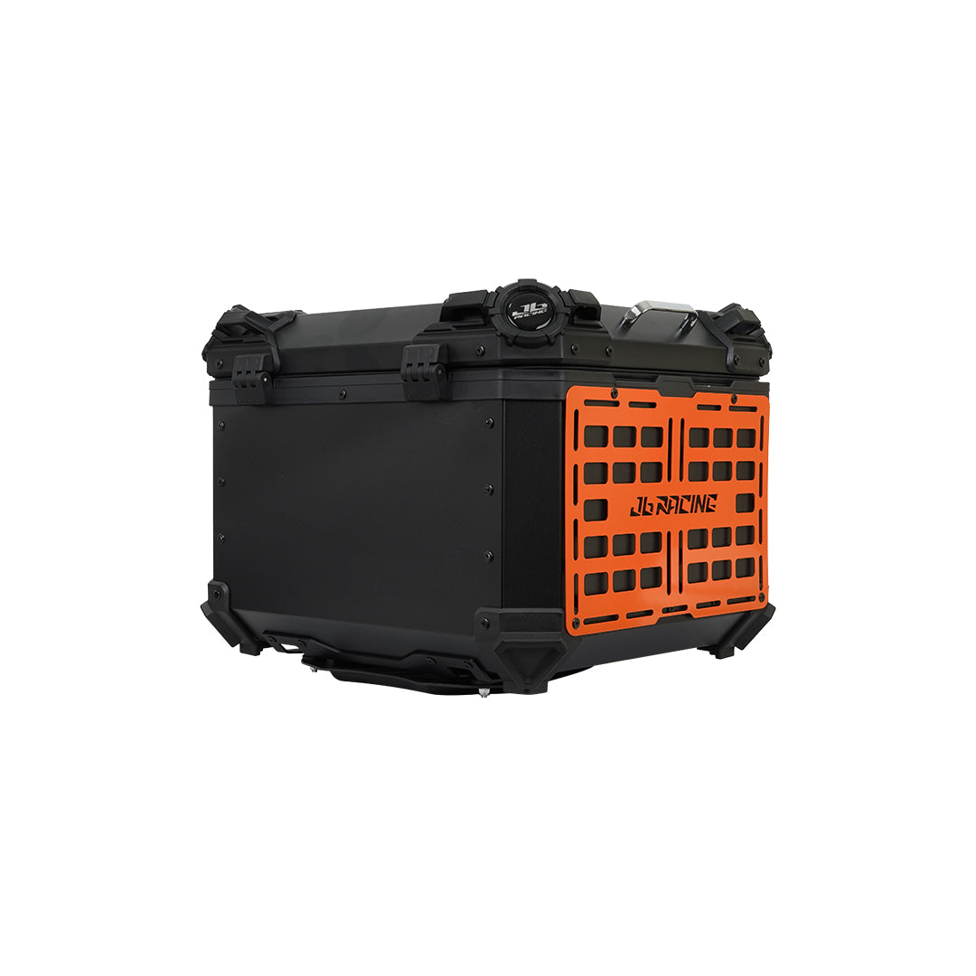 JB RACING Top Case 55L FENCE V1.0 PREMIUM BLACK WITH BACKREST PAD