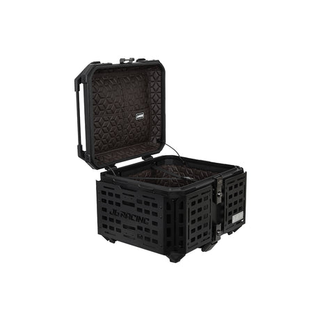 JB RACING Top Case 55L FENCE V2.0 PREMIUM BLACK WITH BACKREST PAD