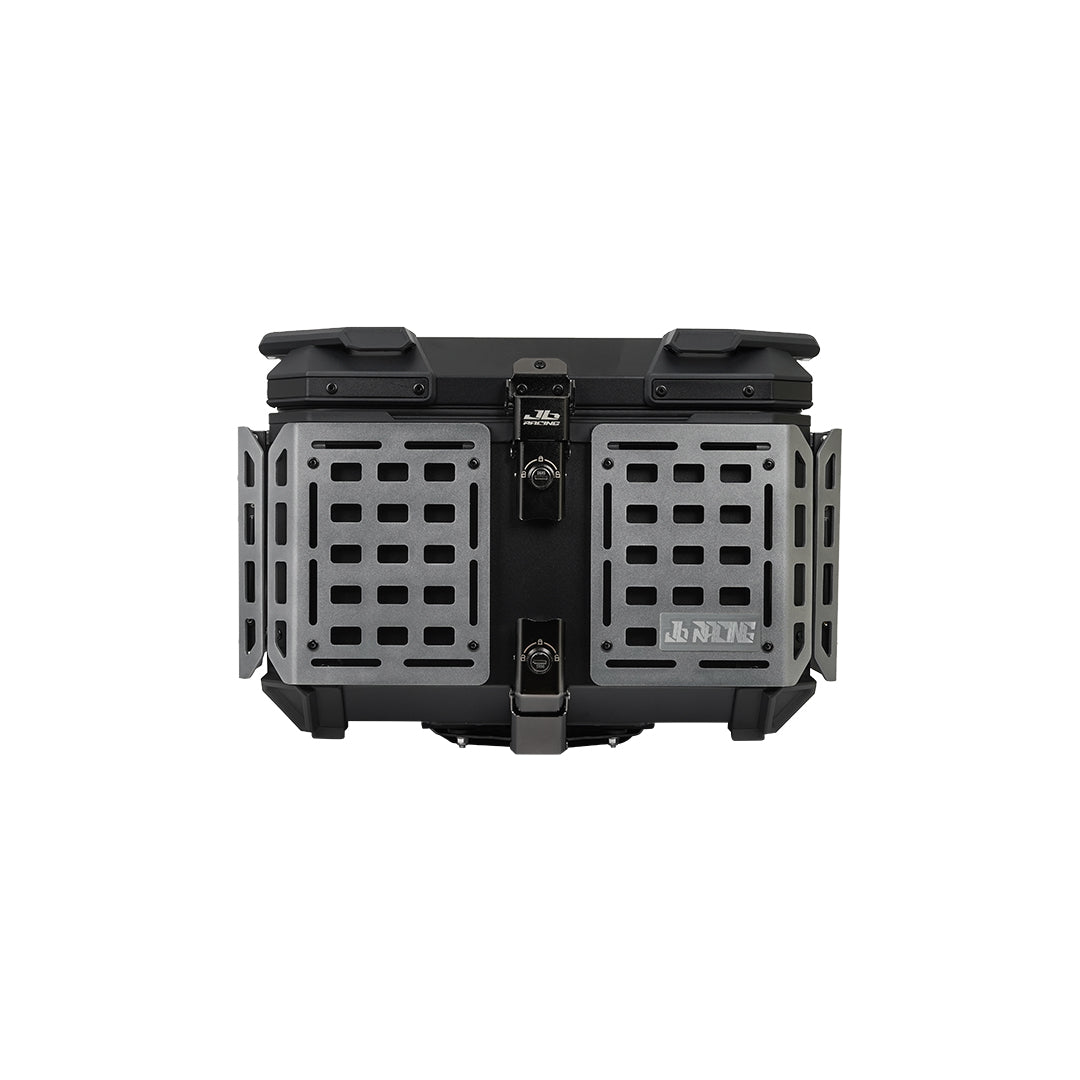 JB RACING Top Case 55L FENCE V2.0 PREMIUM BLACK WITH BACKREST PAD