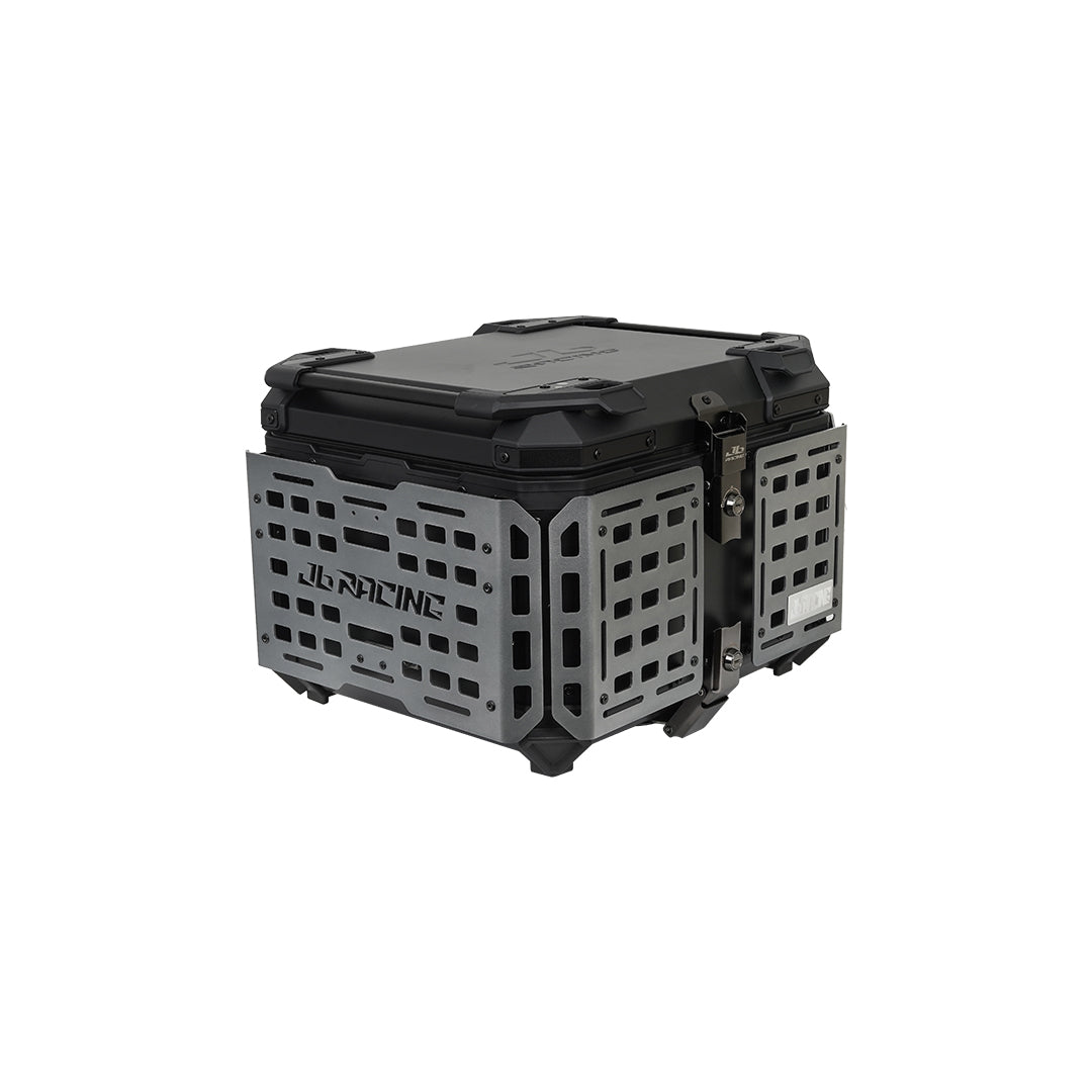 JB RACING Top Case 55L FENCE V2.0 PREMIUM BLACK WITH BACKREST PAD