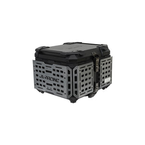 JB RACING Top Case 55L FENCE V2.0 PREMIUM BLACK WITH BACKREST PAD