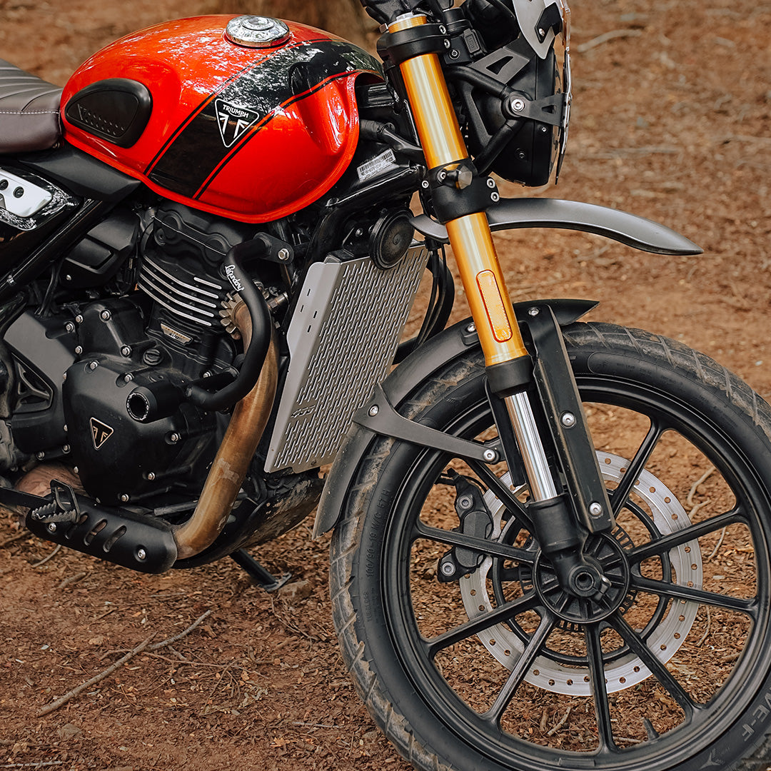 Legundary Triumph Scrambler 400 X Vector Radiator Grill Silver