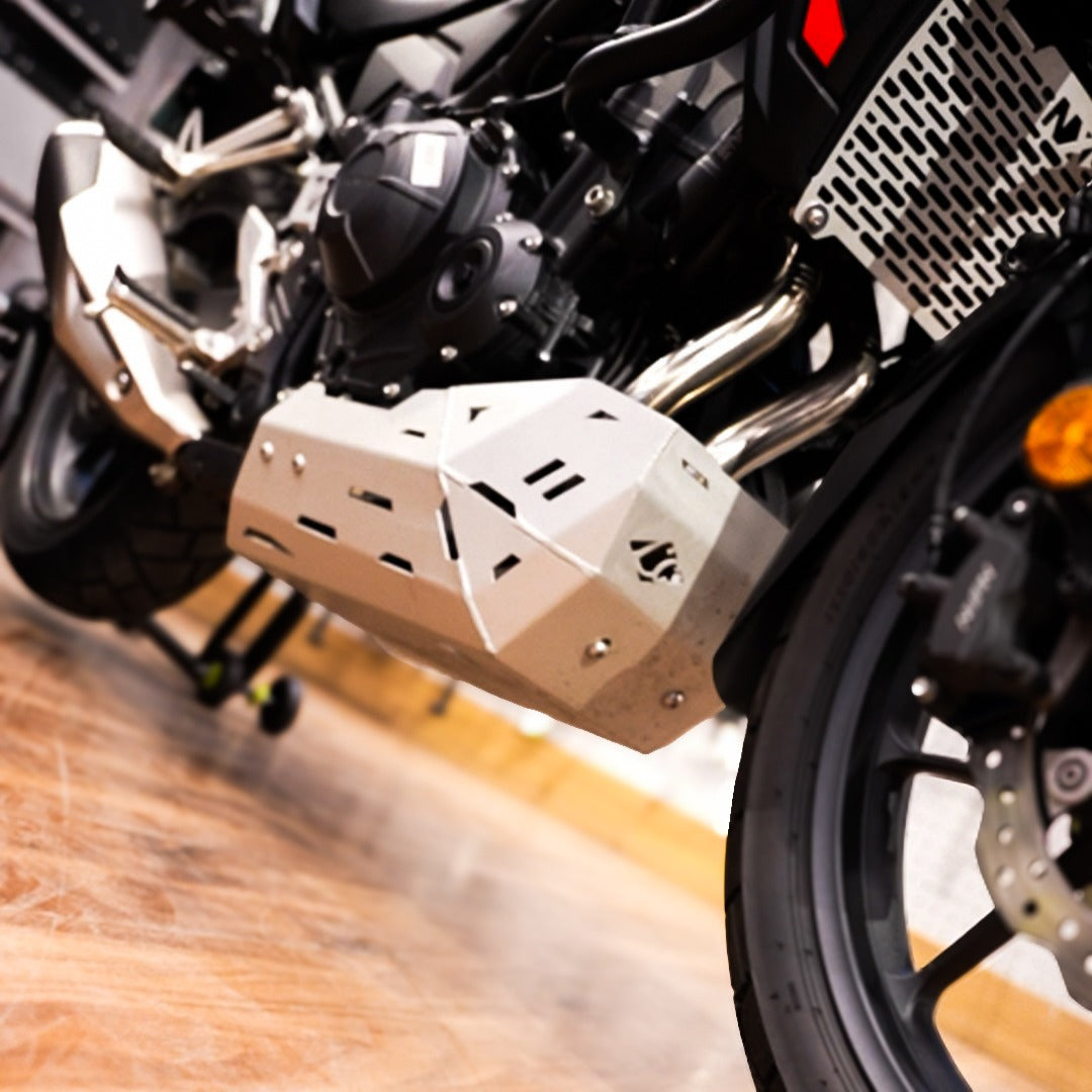 Legundary Honda NX 500 Vambrace Bash Plate Silver