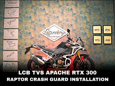 Legundary TVS APACHE RTX 300 RAPTOR CRASH GUARD UPPER & LOWER SET RED