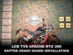 Legundary TVS APACHE RTX 300 RAPTOR CRASH GUARD UPPER & LOWER SET RED