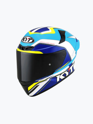 KYT TT COURSE GRAND PRIX WHITE/LIGHT BLUE