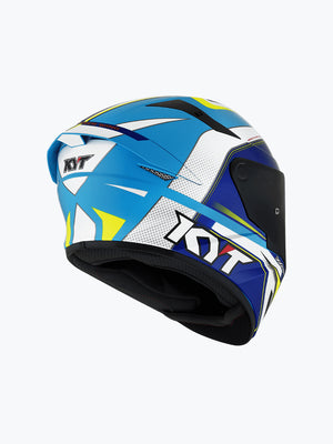 KYT TT COURSE GRAND PRIX WHITE/LIGHT BLUE