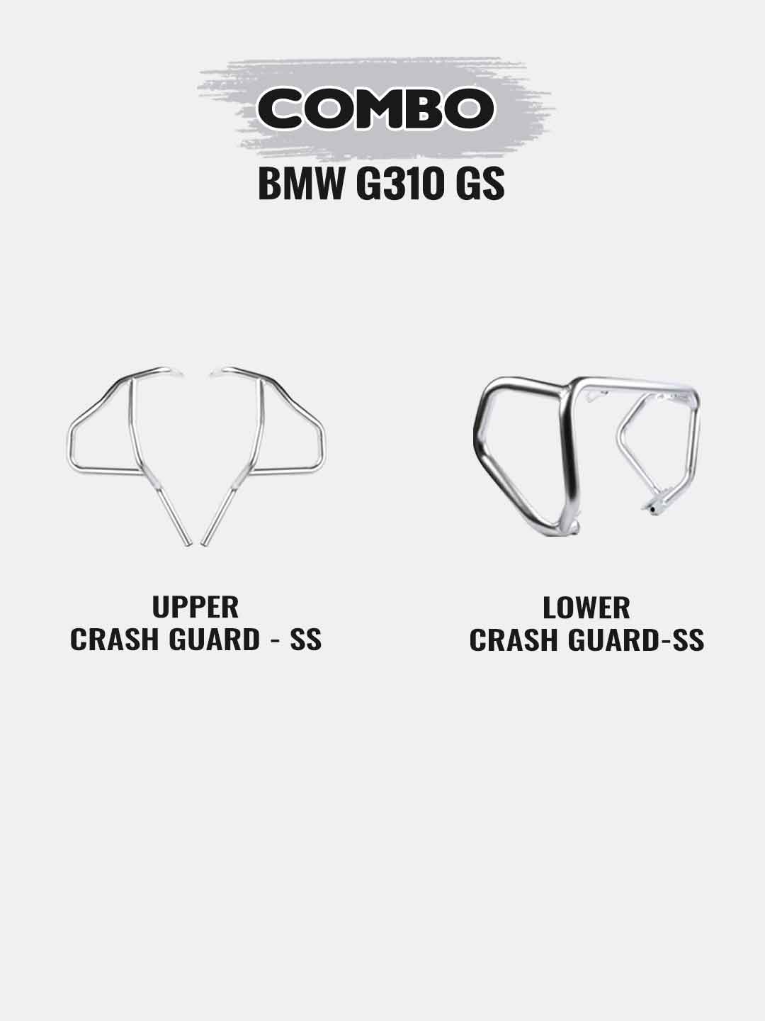 BMW G 310GS Combo-Upper Crash Guard SS+Lower Crash Guard SS