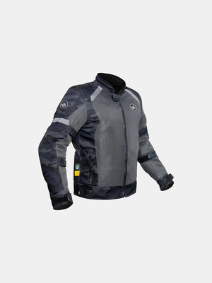 Rynox Urban X Camo Riding Jacket - Blue/Grey