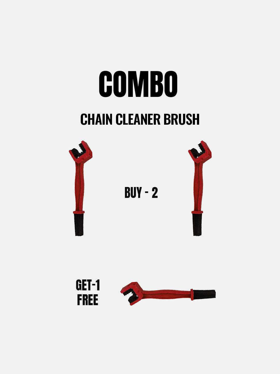 Buy 2 Get 1 - Chain Cleaner Brush Red