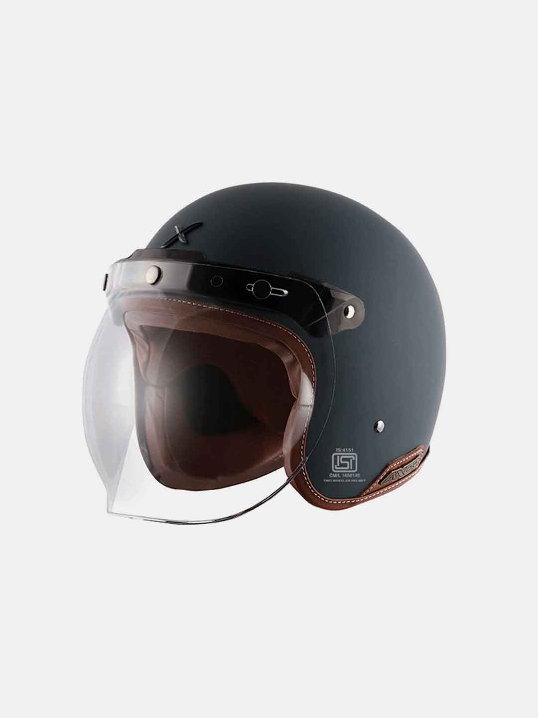 Axor Retro Jet Leather Dull Slate Helmet – Bandidos pitstop