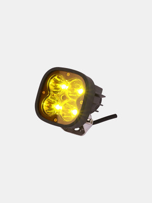 HJG 4 LED Square Fog Light Yellow Cap Premium