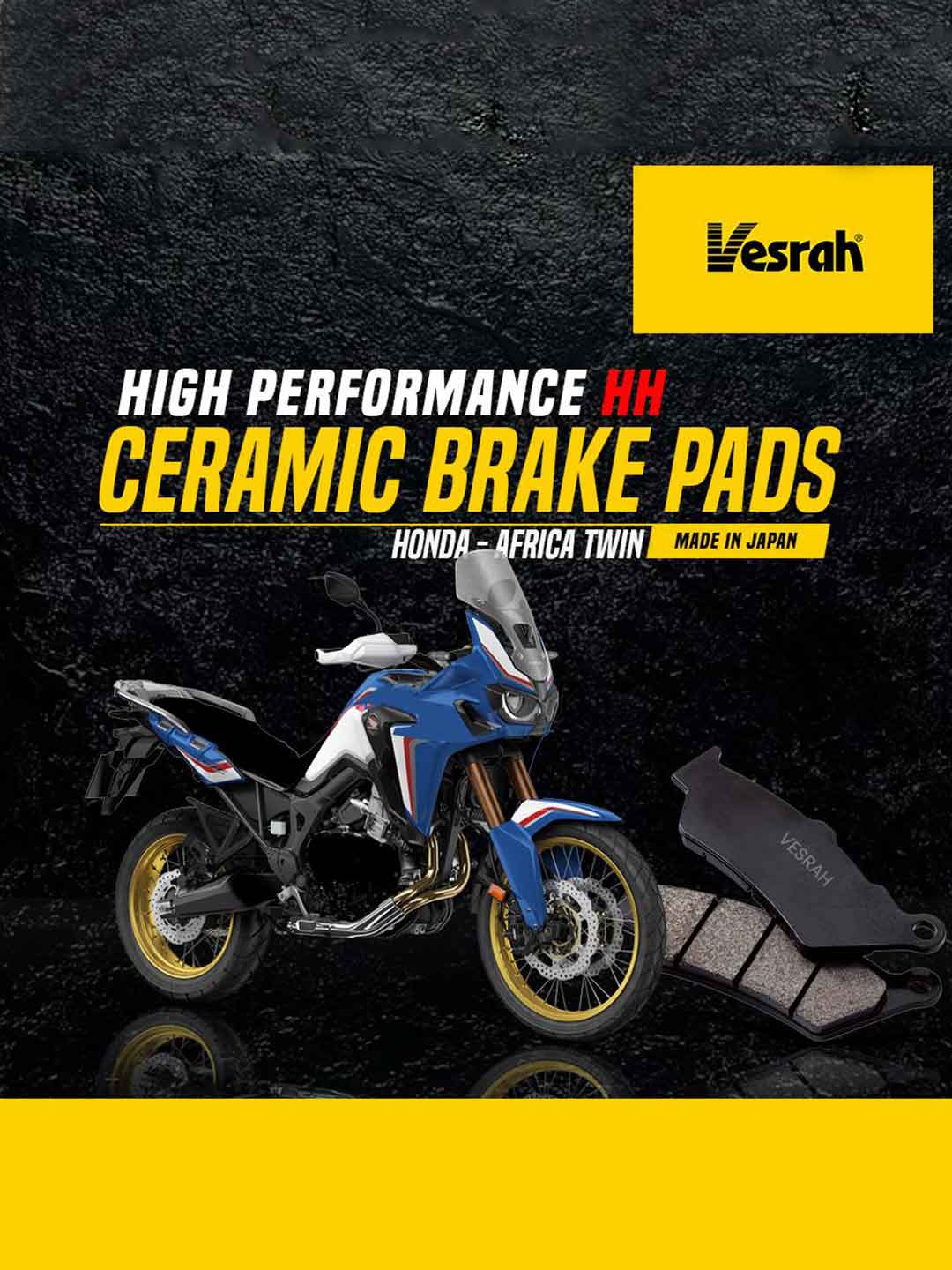 Vesrah SD163 Rear Brake Pads For Kawasaki Versys 1000/Honda Aafrica Twin/Yamaha R6